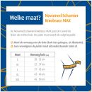 novamed scharnier kniebrace max met gekruiste banden maattabel
