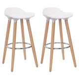Set van 2 Barkrukken met houten poten