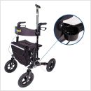 Outdoor rollator met stokhouder