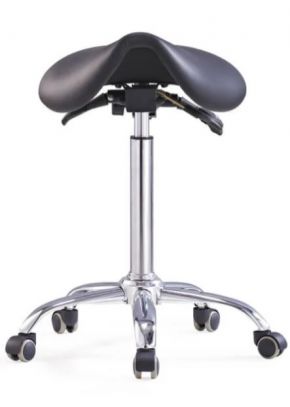 Ergolution - Hoge ergonomische zadelkruk met kantelbare zitting - Zwart
