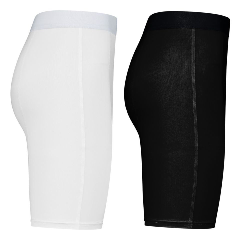 gladiator sports compressiebroek liesbroek dames in zwart en wit van zijkant
