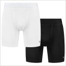 gladiator sports compressiebroek liesbroek heren wit en zwart voorkant