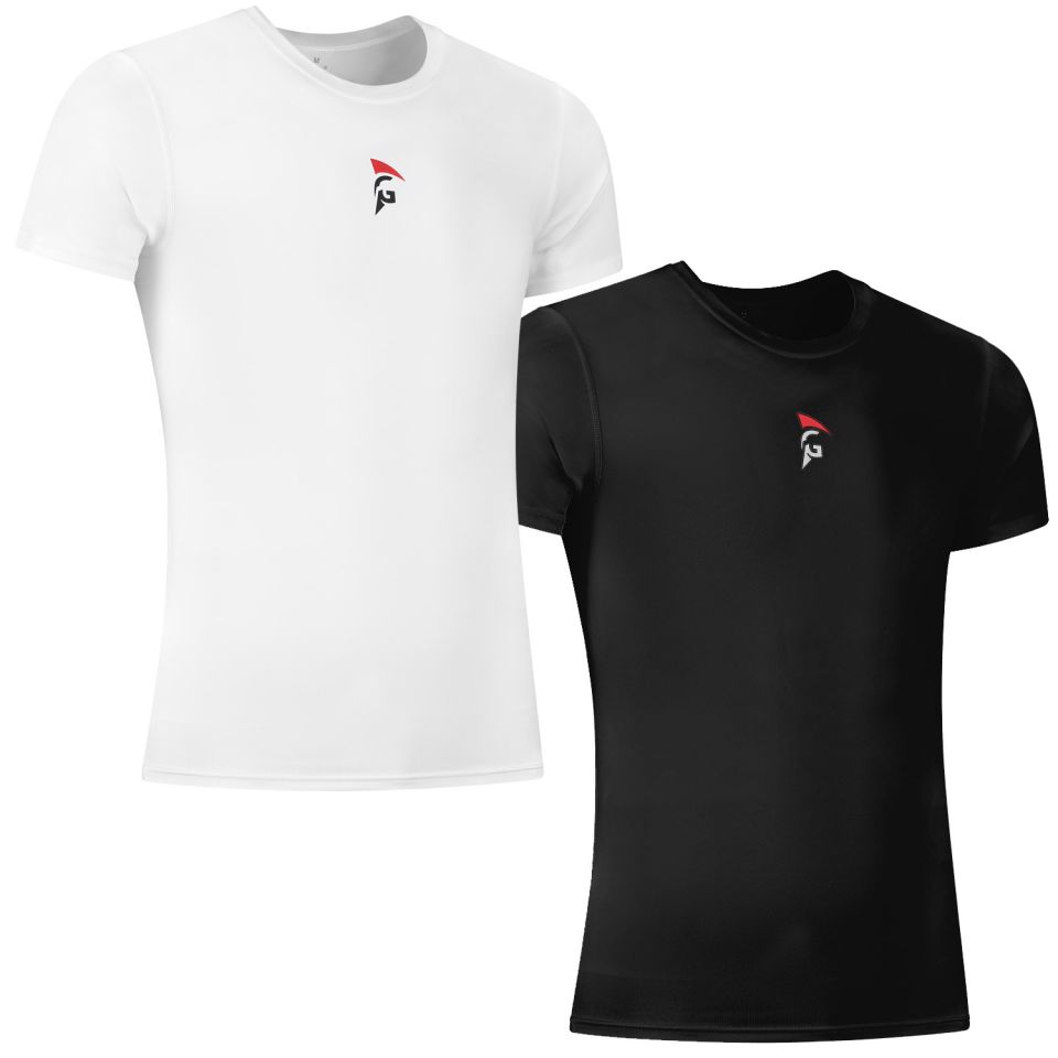 gladiator sports compressieshirt heren in zwart en wit