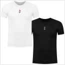 gladiator sports compressieshirt heren in zwart en wit van voren gefotografeerd