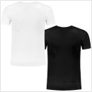 gladiator sports compressieshirt heren in zwart en wit vanaf de achteren gefotografeerd