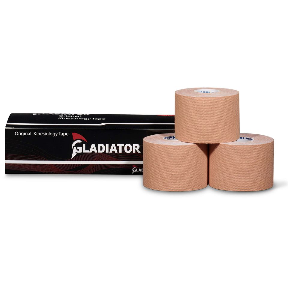 gladiator sports kinesiotape 3 rollen beige