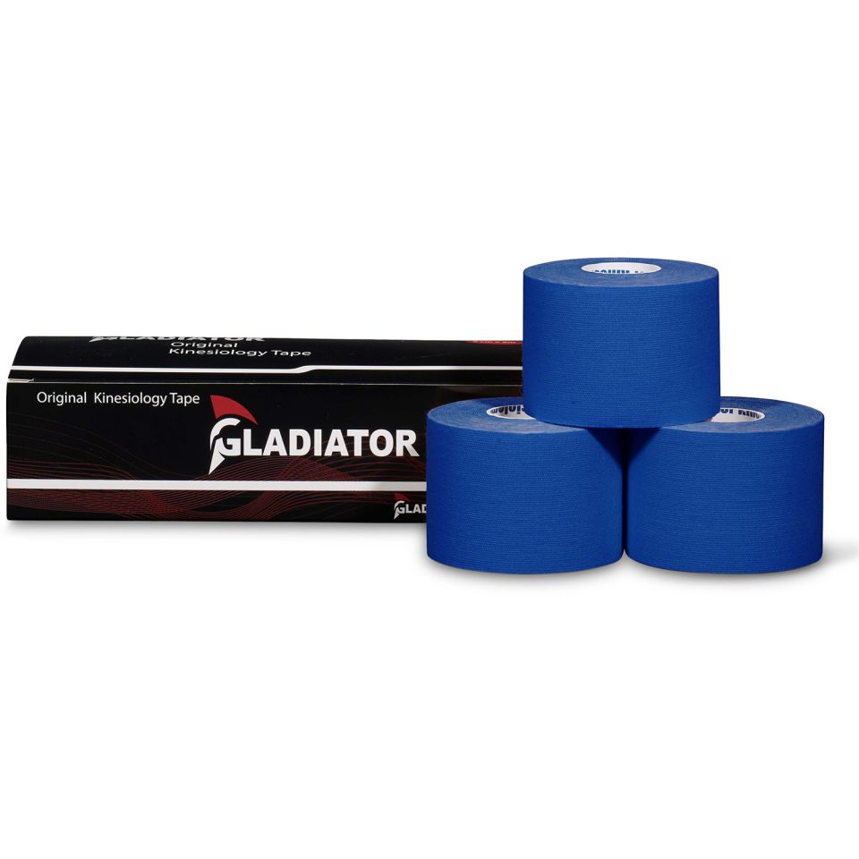 gladiator sports kinesiotape 3 rollen donkerblauw