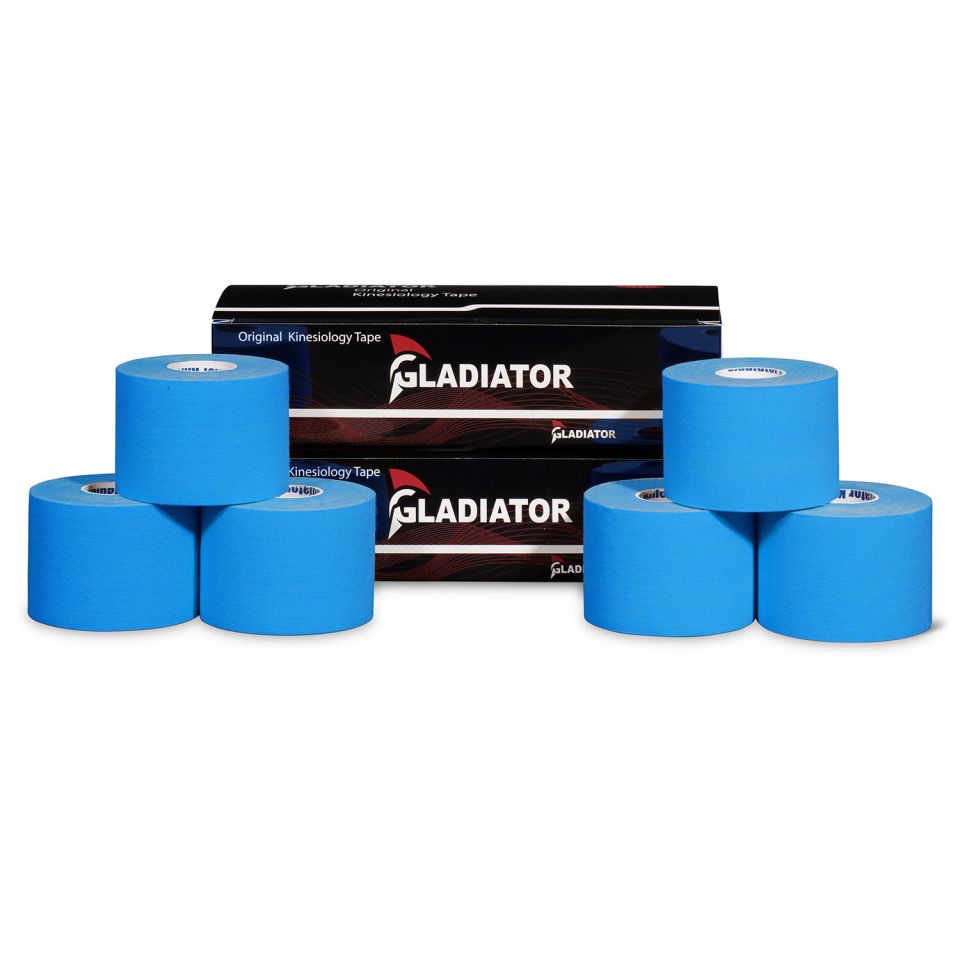 gladiator sports kinesiotape 6 rollen blauw