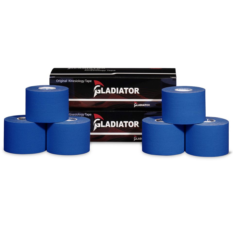 gladiator sports kinesiotape 6 rollen donkerblauw