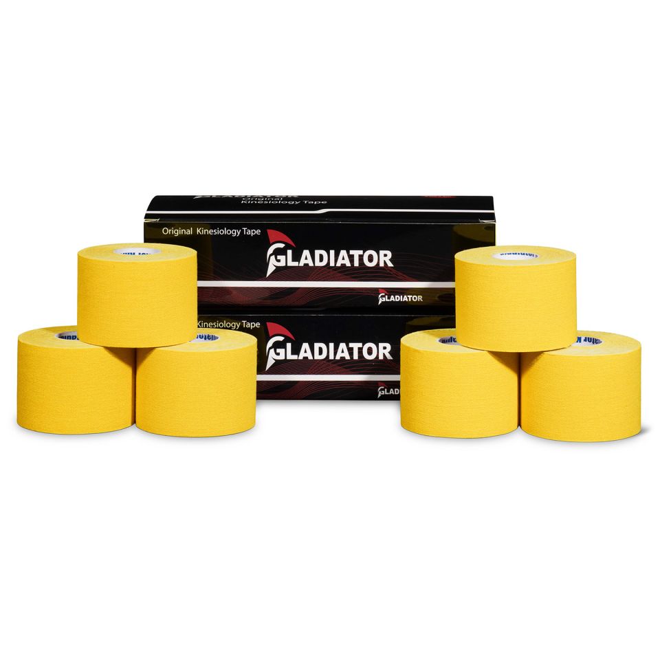 gladiator sports kinesiotape 6 rollen geel
