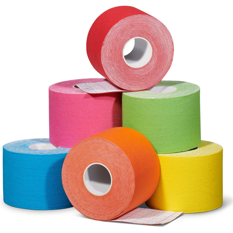 gladiator sports kinesiotape 6 rollen opgestapeld