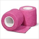 Gladiator sports ondertape bandage per rol roze voor- en achterzijde