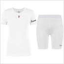 gladiator sports pakket compressiebroek en shirt dames wit van voren
