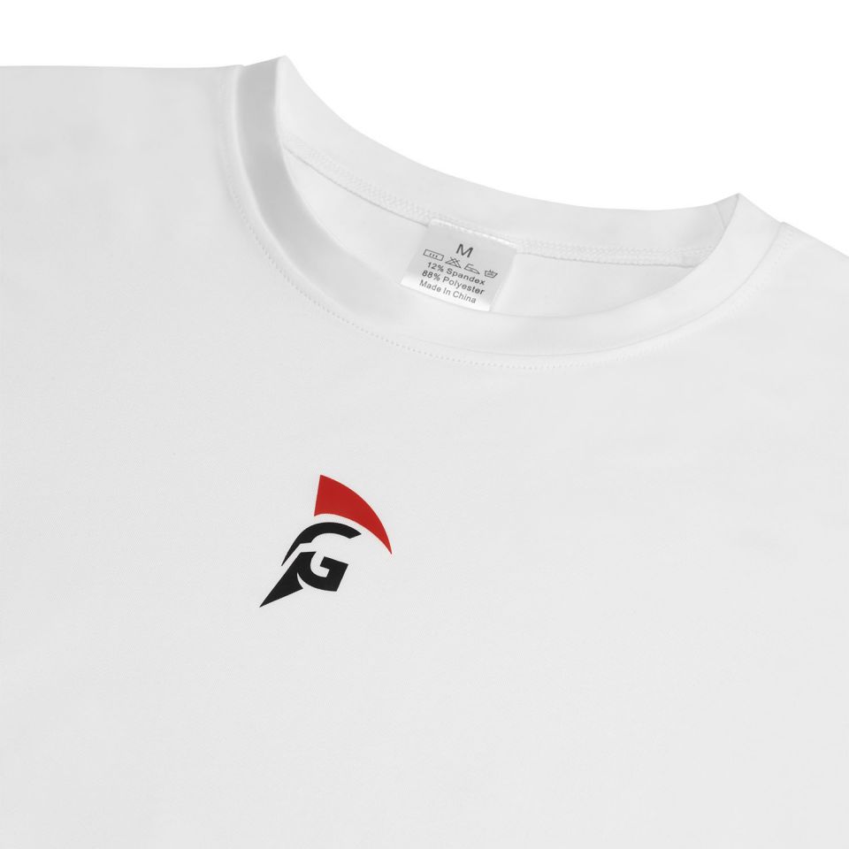 gladiator sports pakket compressiebroek en shirt detail wit