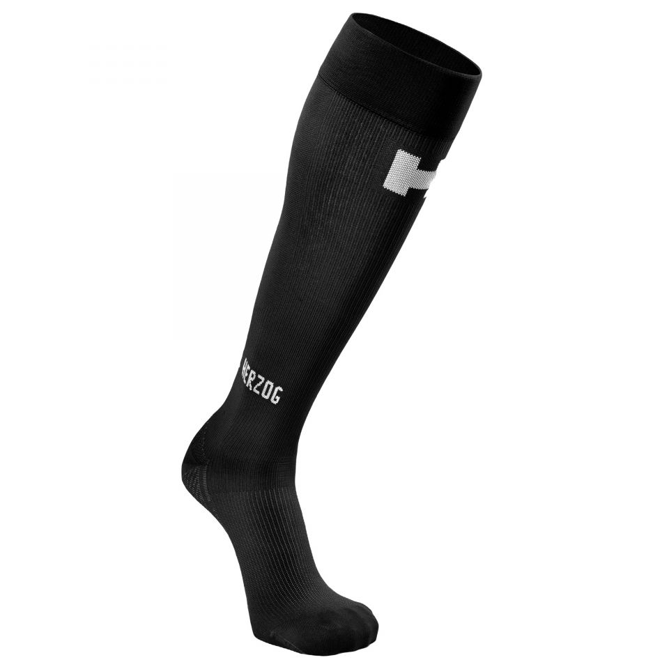 Herzog Sport Compressiekousen Pro in de kleur zwart - Voorkant