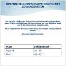 hielpijn hielkussen halve gelzooltjes per paar maattabel