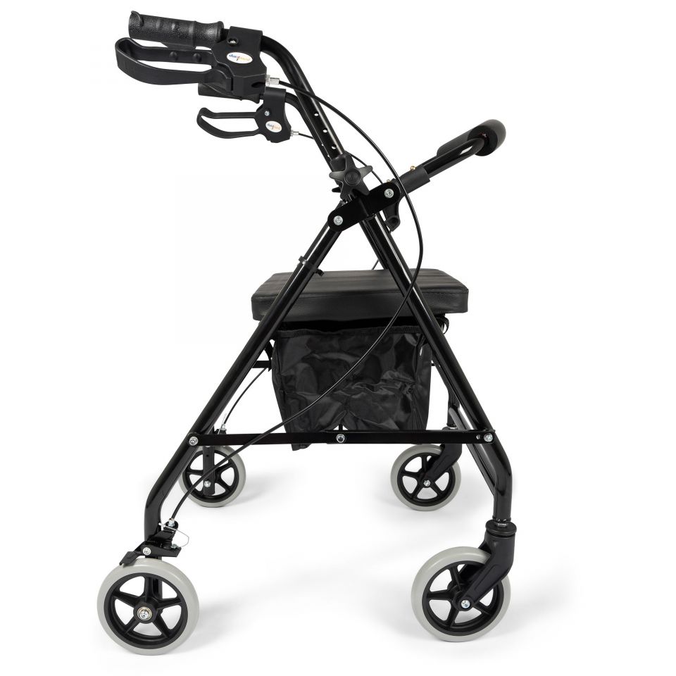 Dunimed lichtgewicht rollator (opvouwbaar) zwart kopen