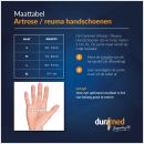 Maattabel dunimed artrose reuma handschoenen