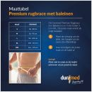 Maattabel Dunimed premium rugbrace met baleinen