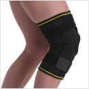 novamed scharnier kniebrace max met gekruiste banden klittenband strap losgetrokken