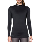 Damesmock Under Armour ColdGear® Compressie Shirt zwart