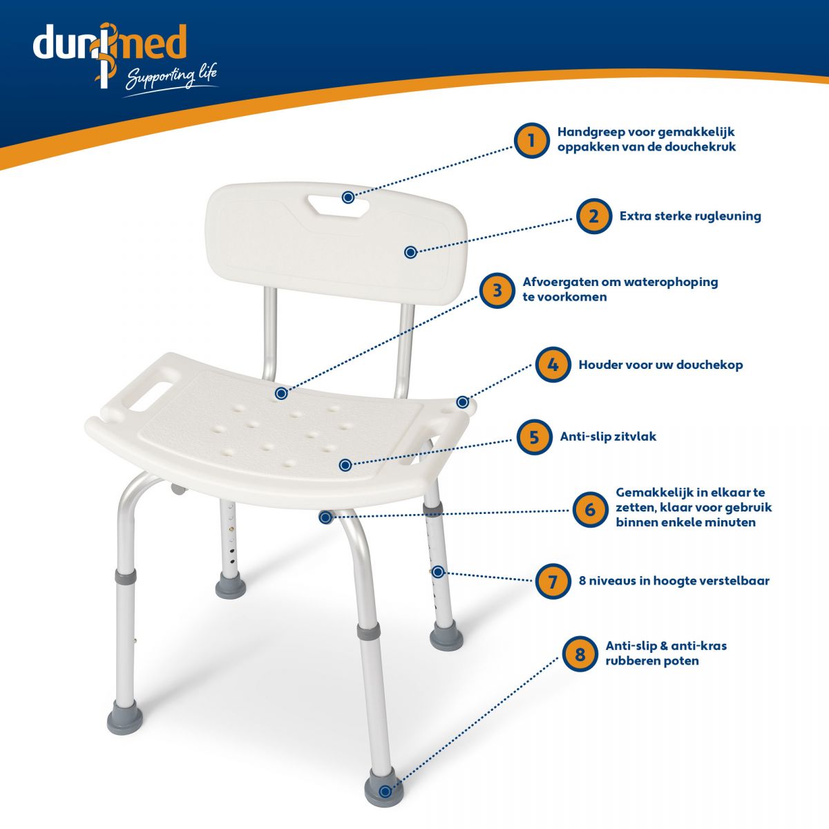 Douchekruk met rugleuning kopen? Podobrace