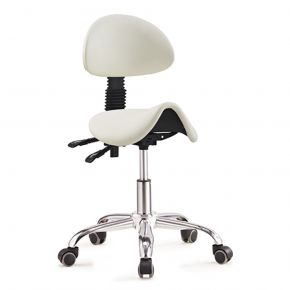 ergolution ergonomische zadelkruk met rugleuning wit kopen