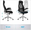 Ergonomische bureaustoel met rugsteun en inklapbare armleuningen