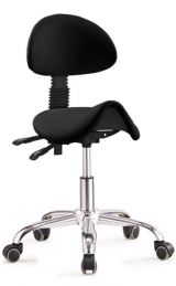 Ergonomische zadelkruk zwart