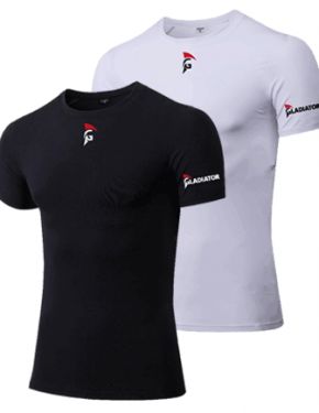Gladiator Compressie shirt zwart en wit