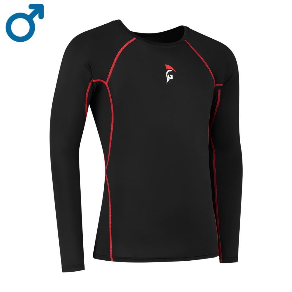 gladiator sports compressie shirt lange mouwen dames en heren detail