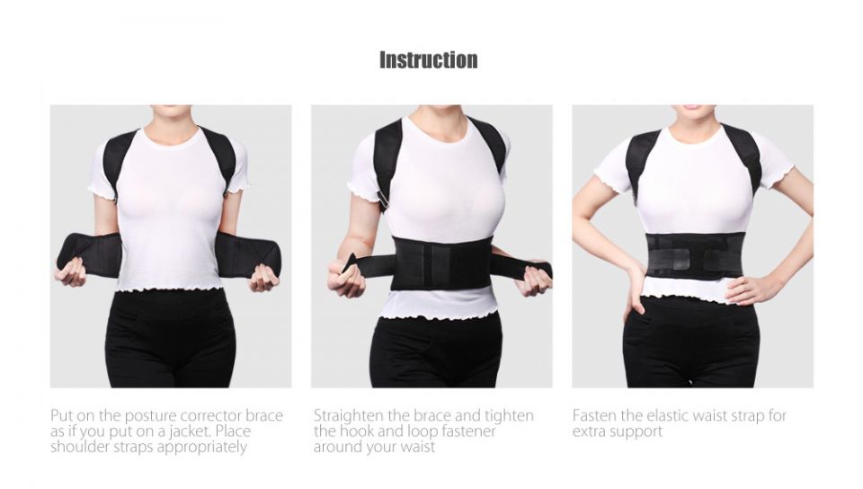 Posture corrector bevestigen