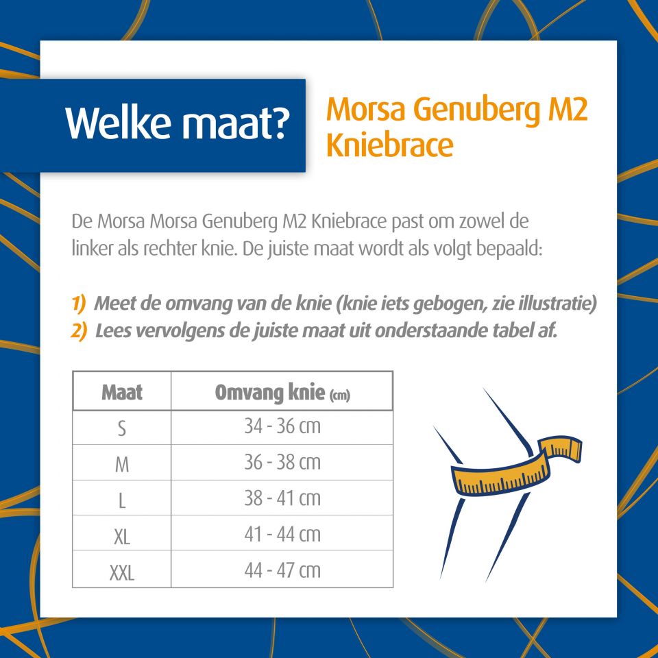 maattabel morsa genuberg m2 kniebrace