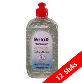 relax desinfecterende handgel 12 stuks vooraanzicht