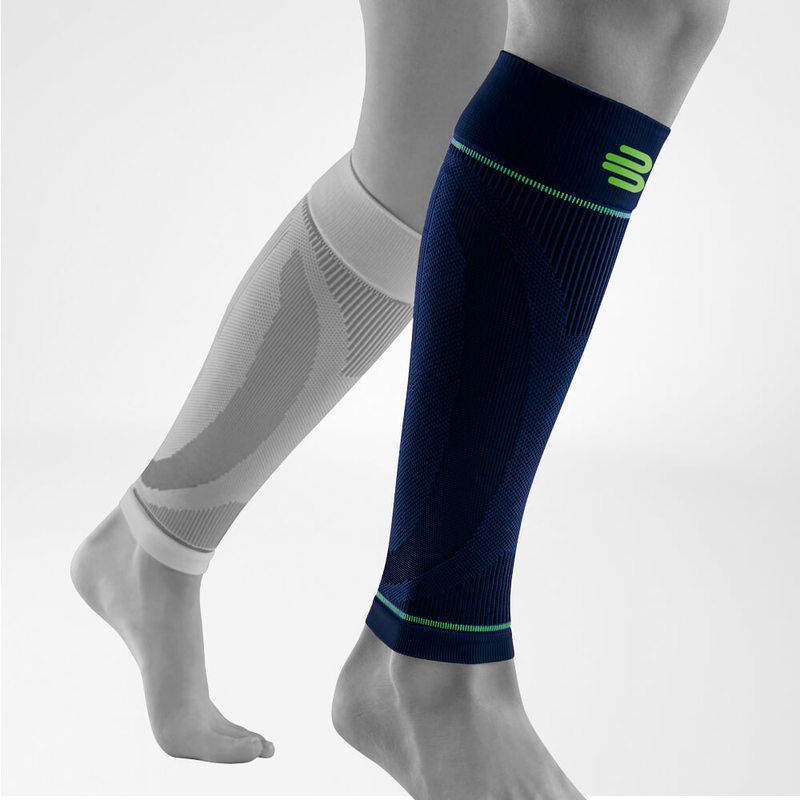 Bauerfeind compressie sleeves donker blauw