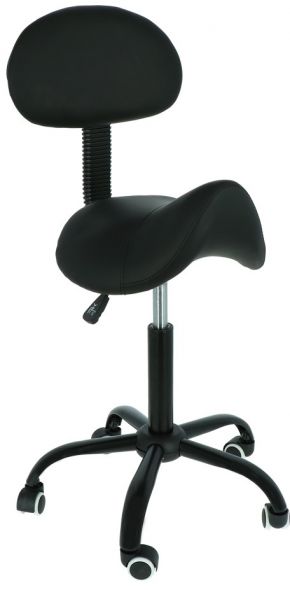 Ergonomische zadelkruk zwart