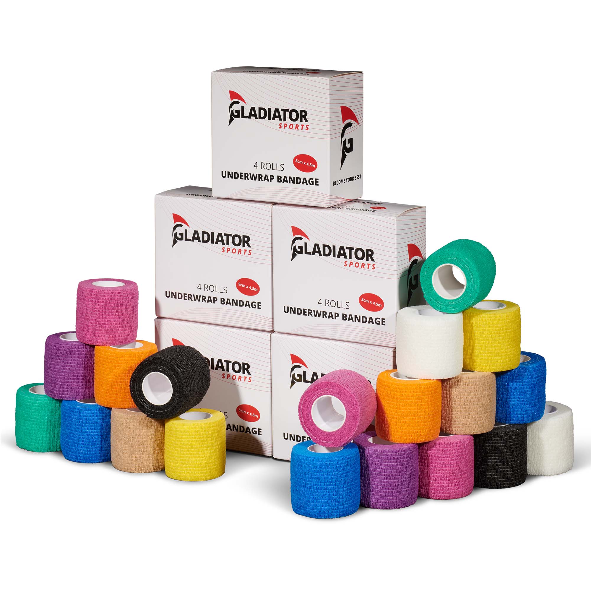 gladiator sports ondertape bandage 20 rollen met doosje kopen