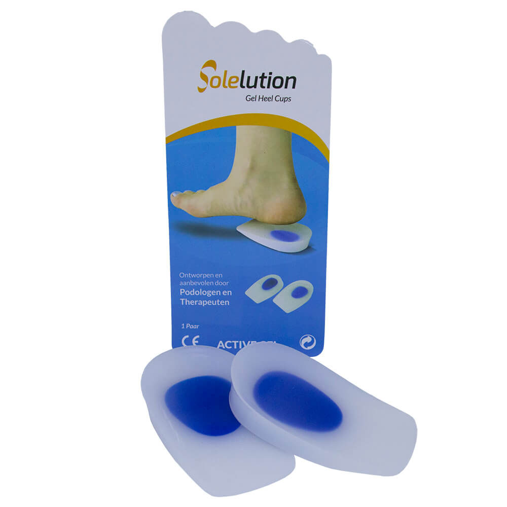 Solelution Hielpijn hielkussen (halve) gelzooltjes (Per paar) Blauw
